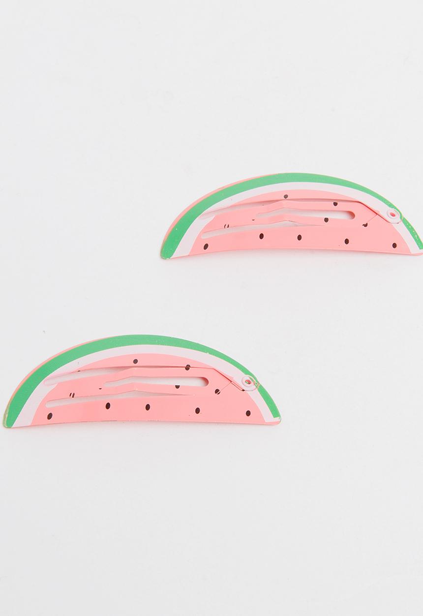 Pop Candy - Girls Watermelon Clips Multi-colour