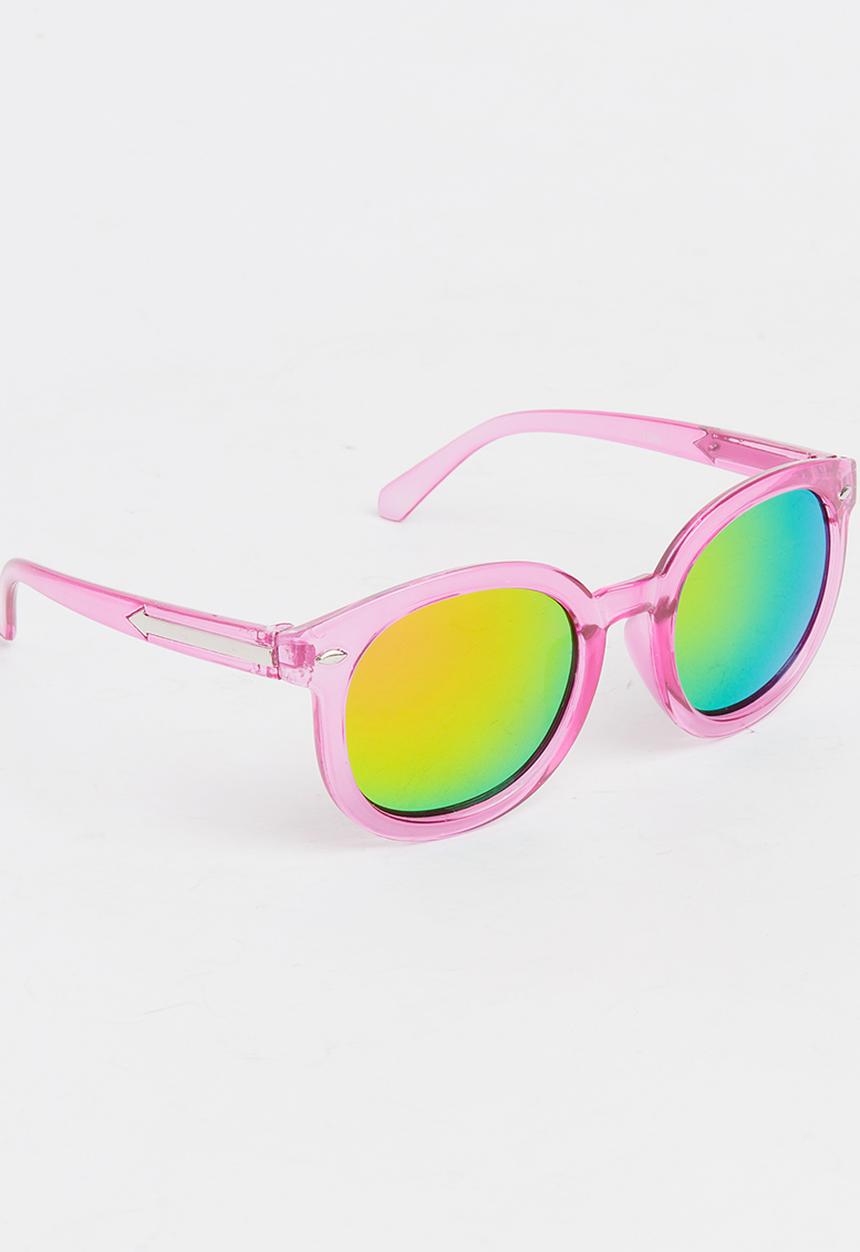 Pop Candy - Girls Plastic Sunglasses Dark Pink