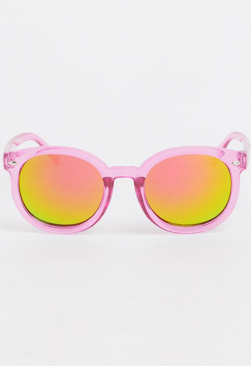 Pop Candy - Girls Plastic Sunglasses Dark Pink