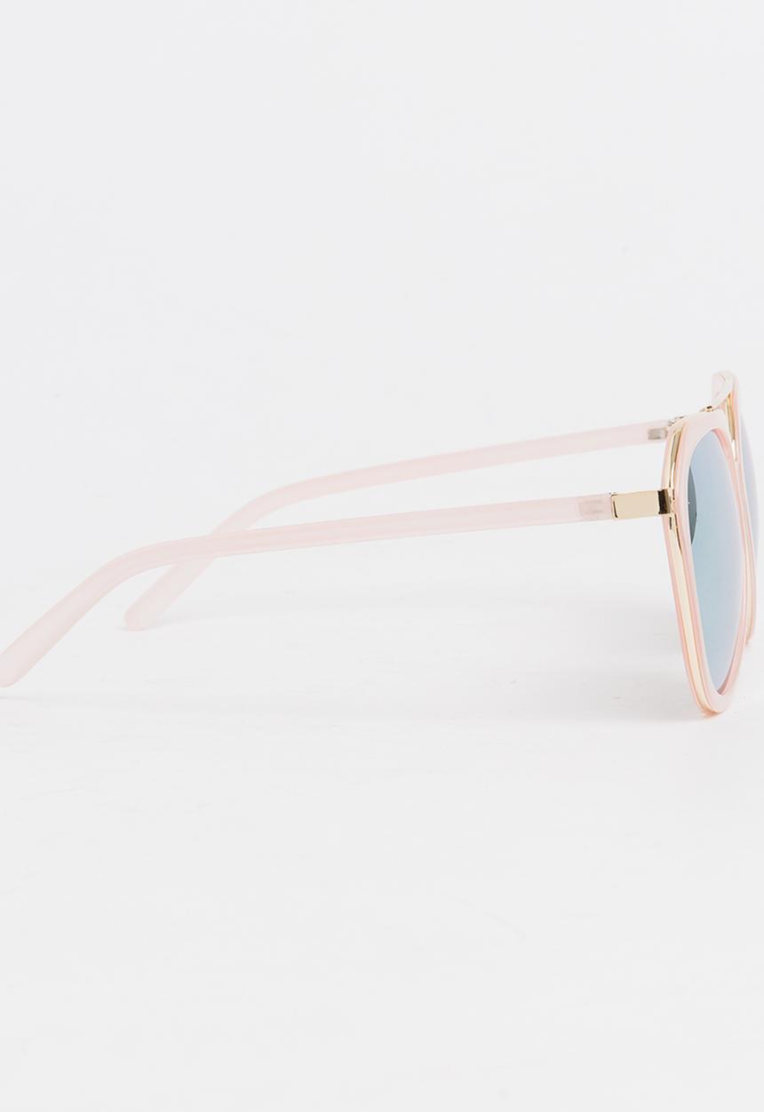 Pop Candy - Girls Mirror Lens Oversize Sunglasses Pale Pink