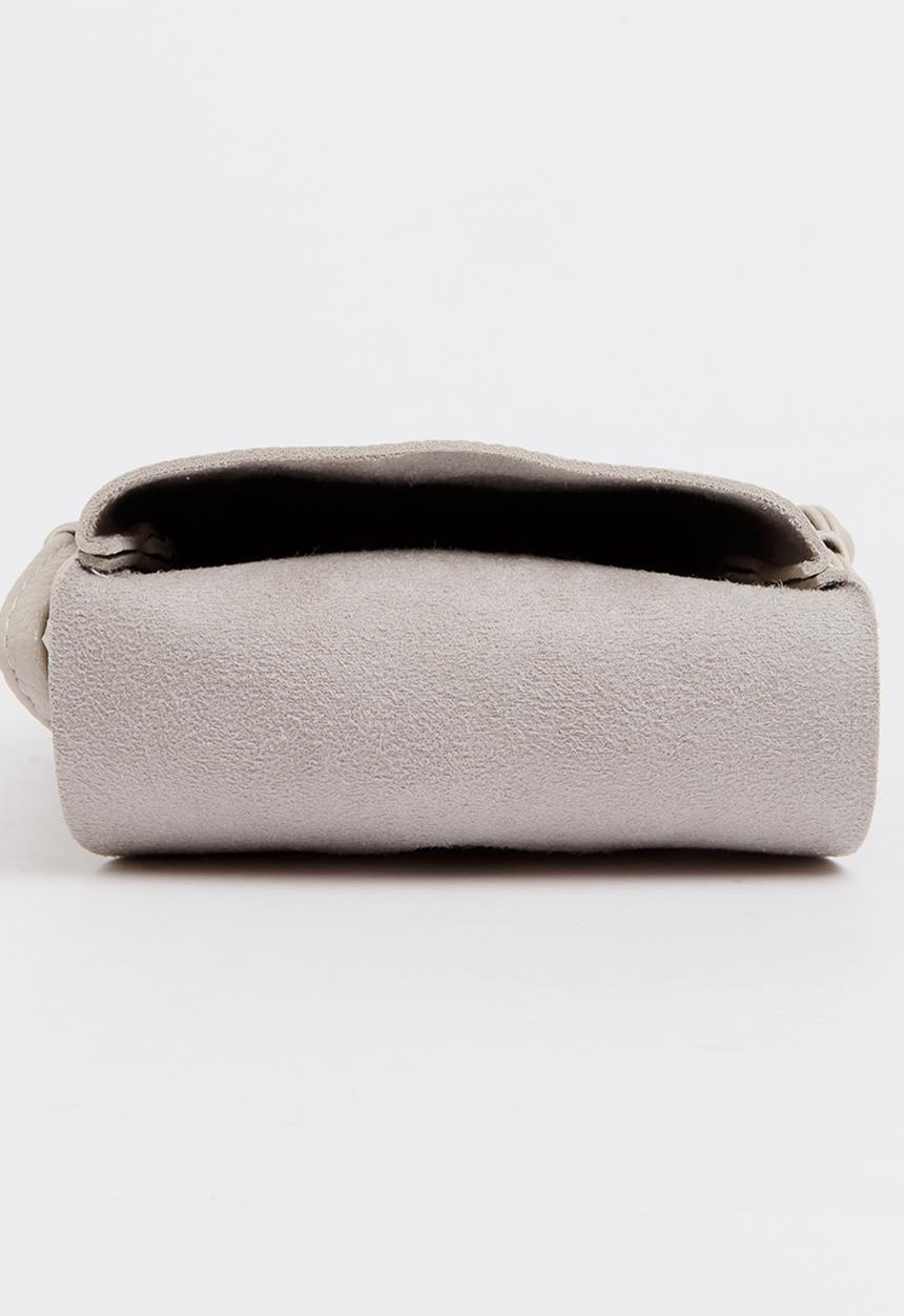 Pop Candy - Girls Flower Trim Sling Bag Grey