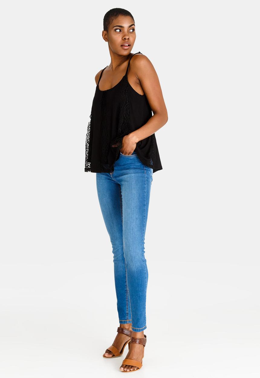 edit - Lace Inset Cami Black