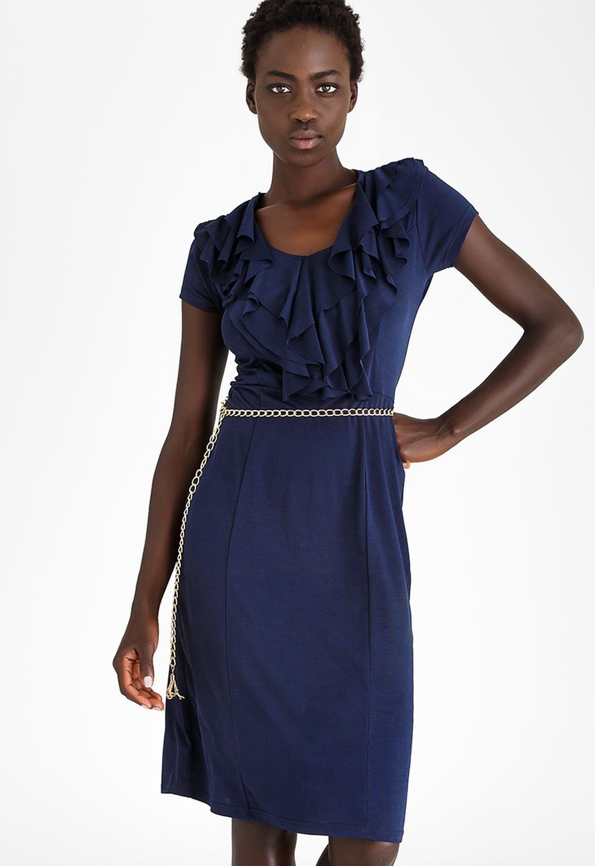 edit - Day to Night Semi-fitted Dress Navy