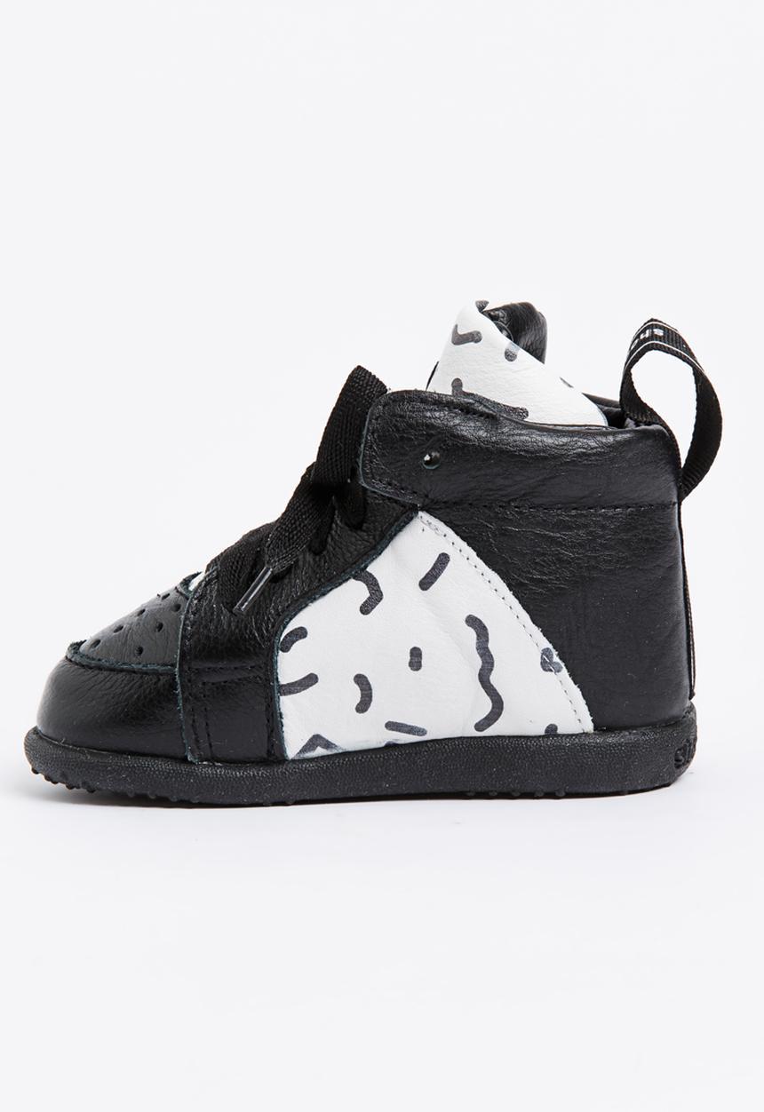 shooshoos - Miller High  Top Sneaker Black and White