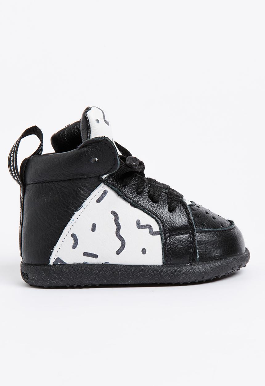 shooshoos - Miller High  Top Sneaker Black and White
