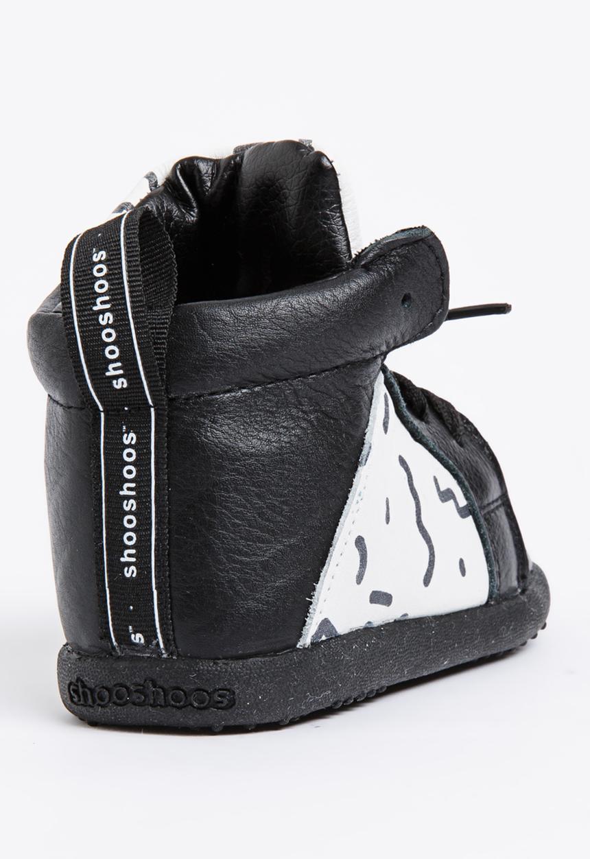 shooshoos - Miller High  Top Sneaker Black and White