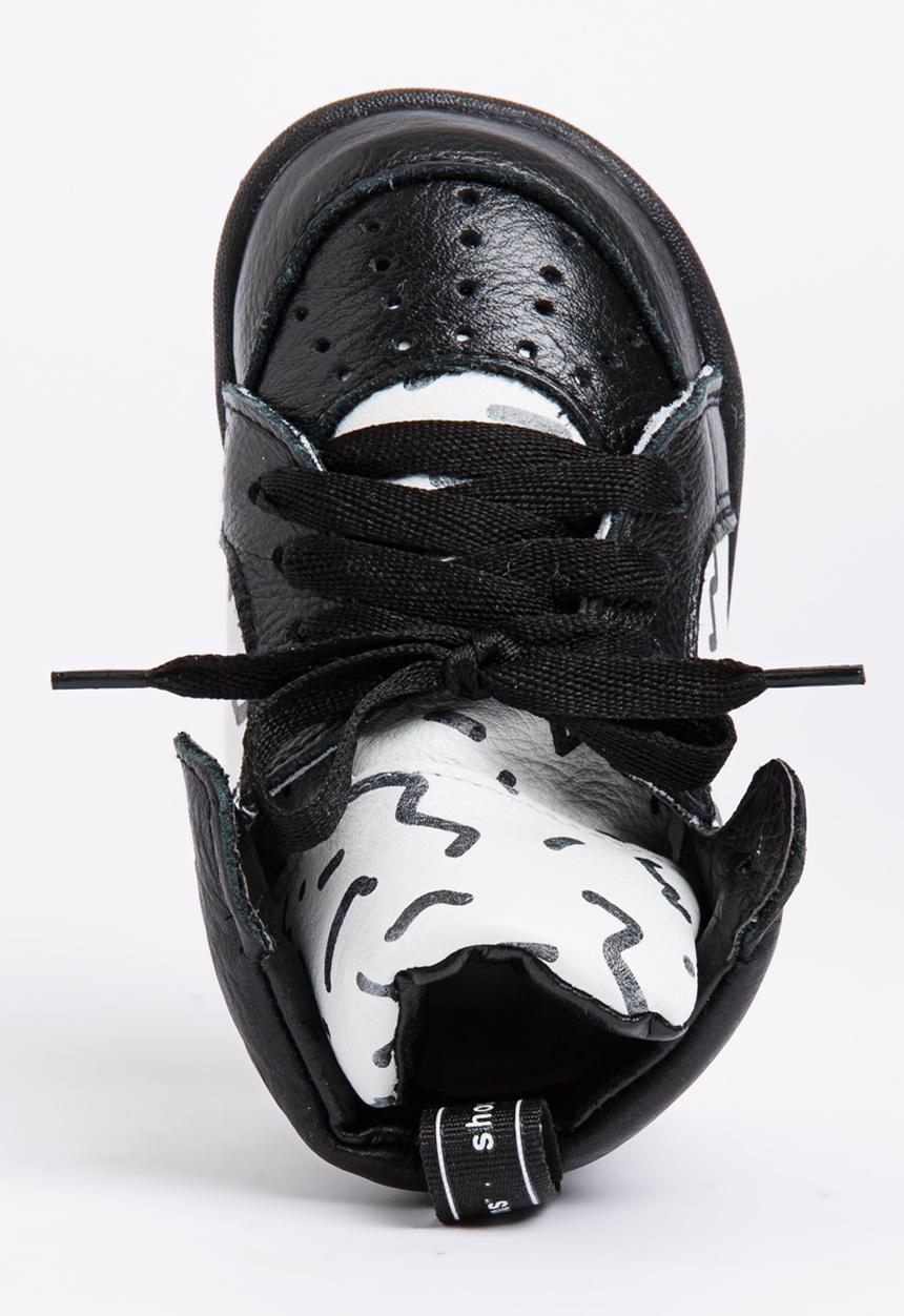shooshoos - Miller High  Top Sneaker Black and White