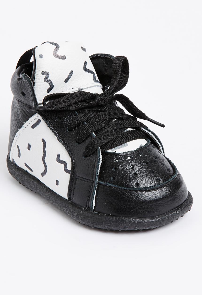 shooshoos - Miller High  Top Sneaker Black and White