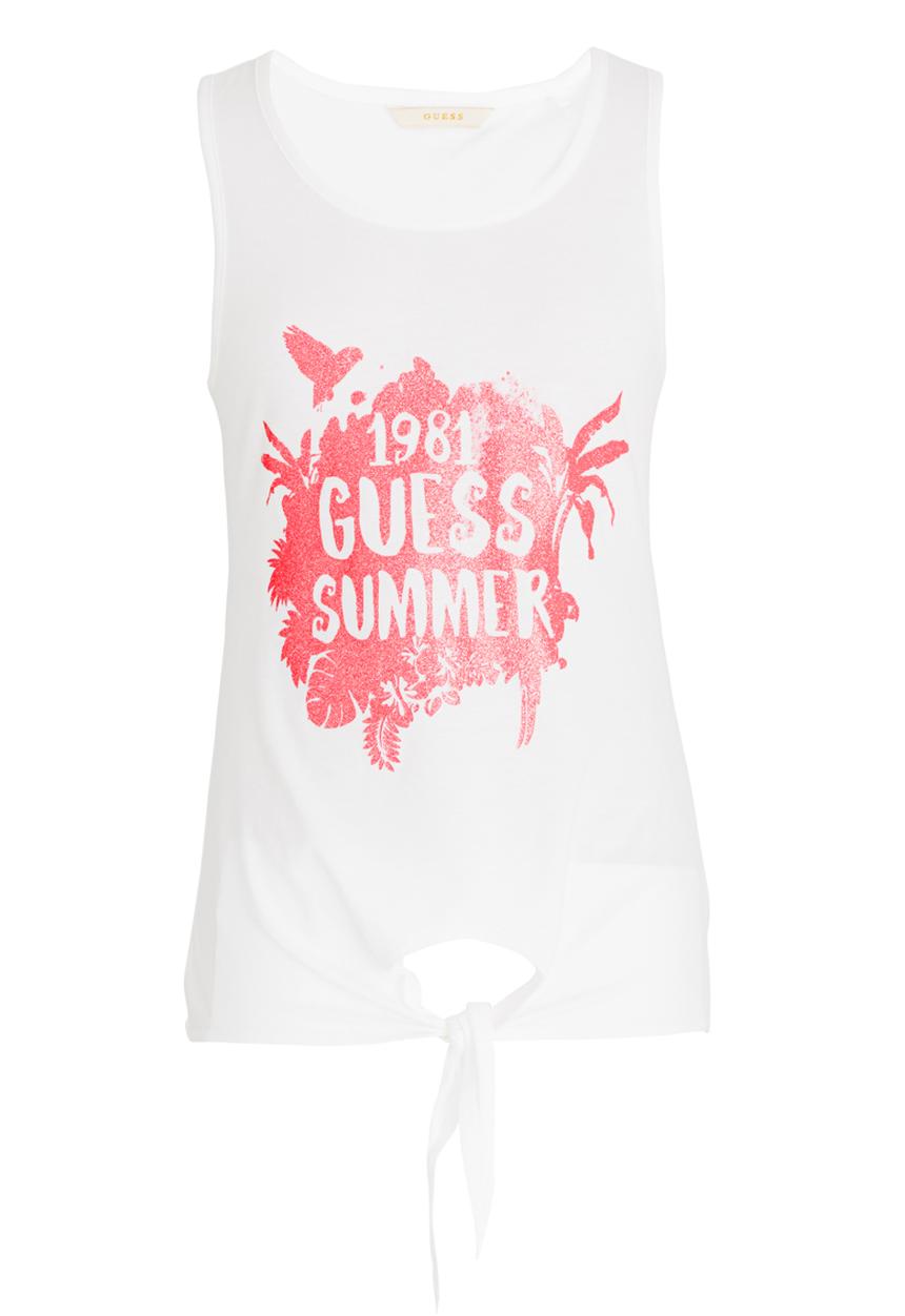 GUESS - S/L Guess Summer Tank White