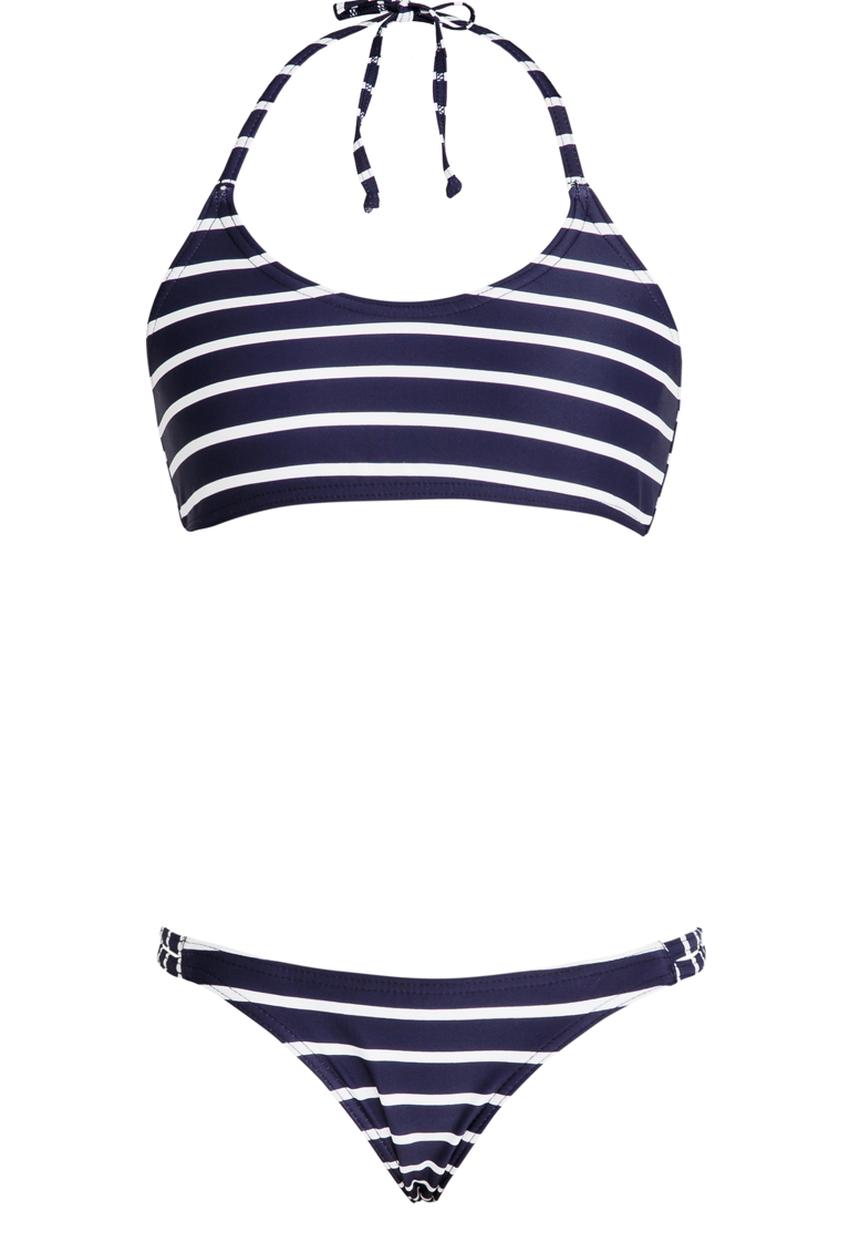 Sun Things - Strappy Bralet & Panty Set Navy & White