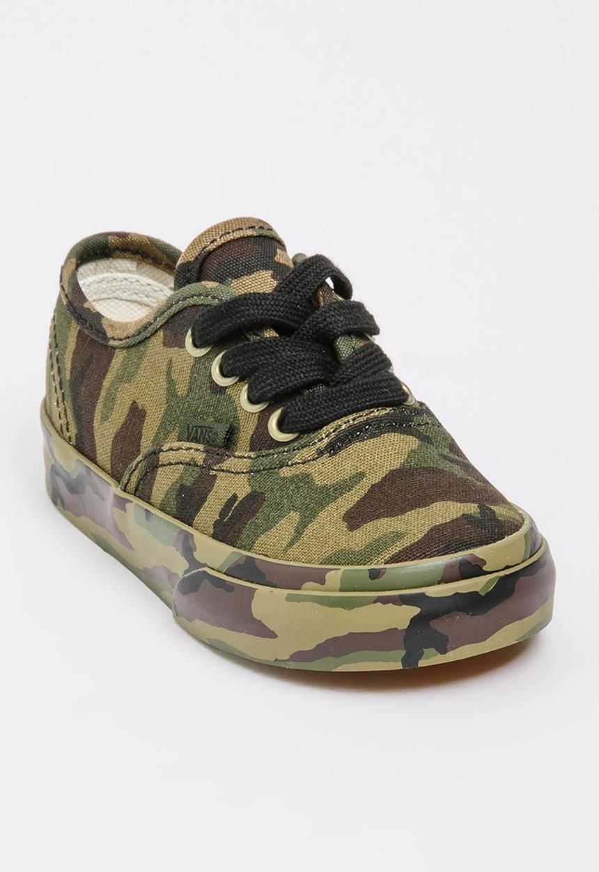 Vans - Boys Camo Sneaker Green