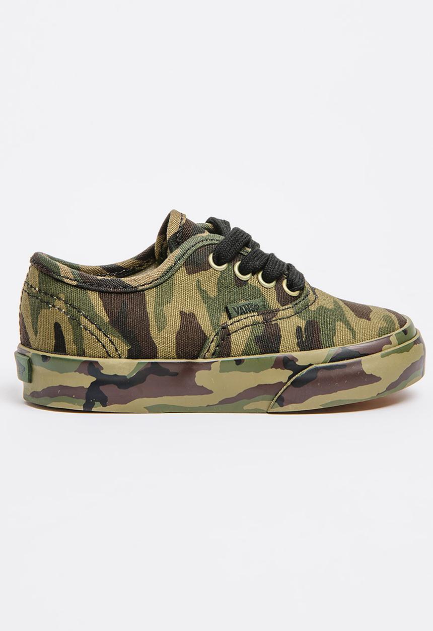 Vans - Boys Camo Sneaker Green