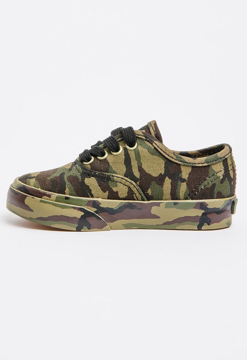 Vans - Boys Camo Sneaker Green