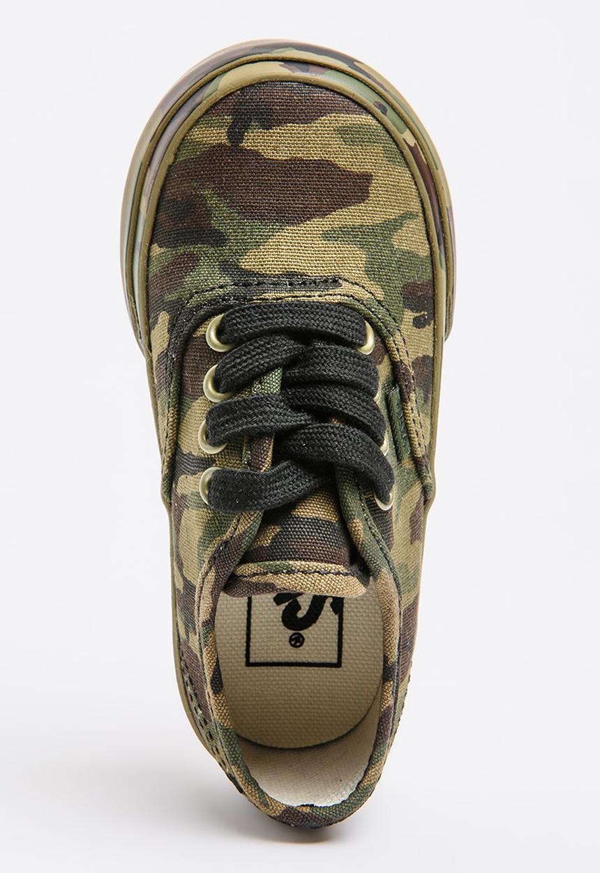 Vans - Boys Camo Sneaker Green
