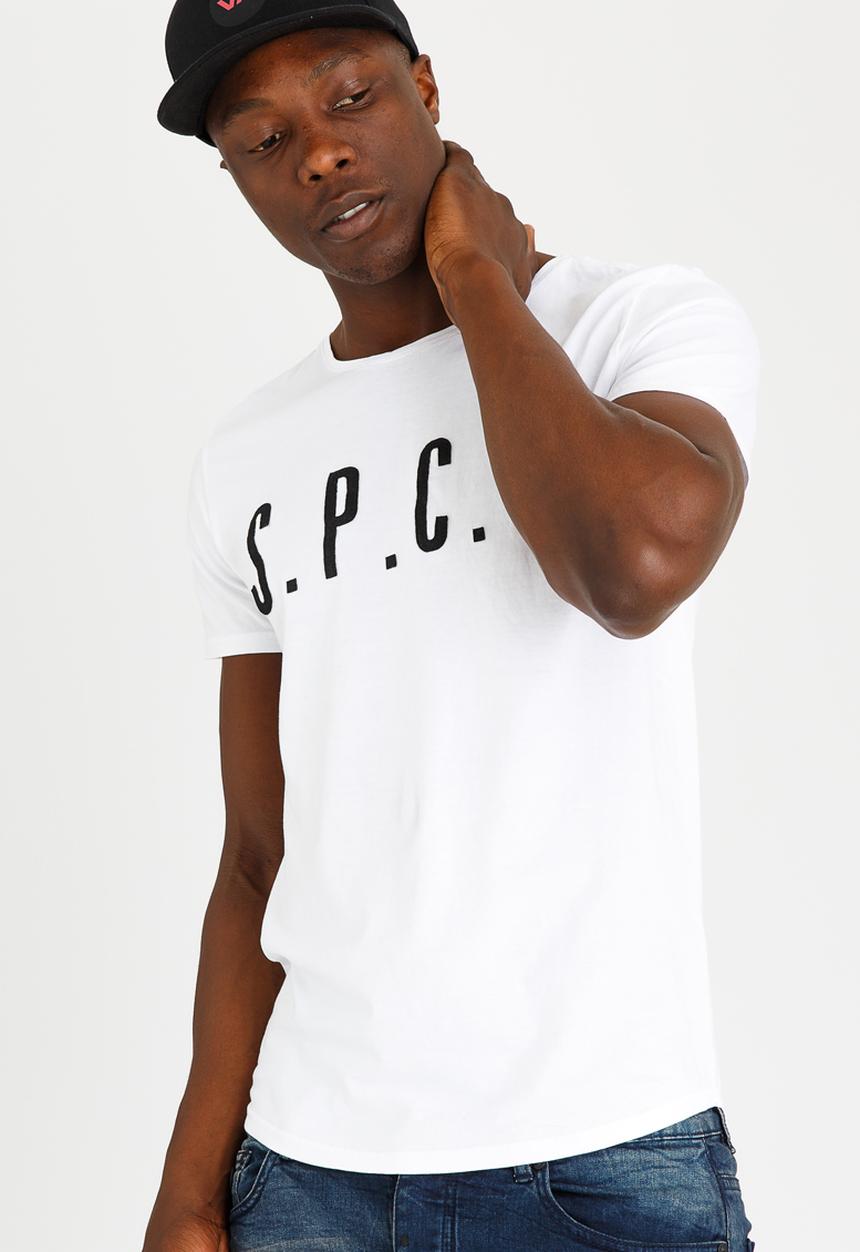 S.P.C.C - Basic Crew Neckline With SPCC Print White