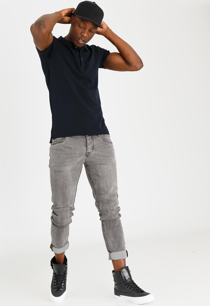 S.P.C.C - Basic Pique Golfer With Rib Collar And Felt Badge Navy