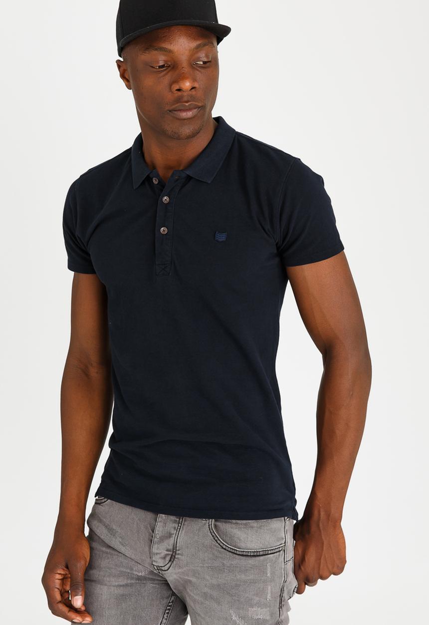 S.P.C.C - Basic Pique Golfer With Rib Collar And Felt Badge Navy