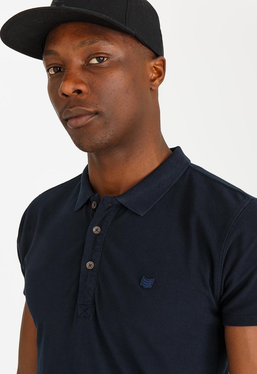 S.P.C.C - Basic Pique Golfer With Rib Collar And Felt Badge Navy