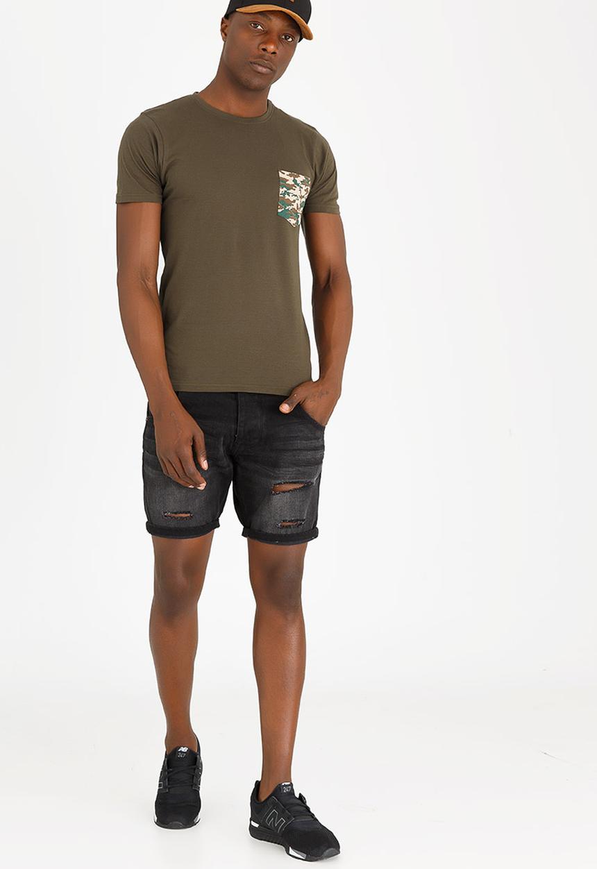 Brave Soul - Pulpe Pocket Tee Khaki Green
