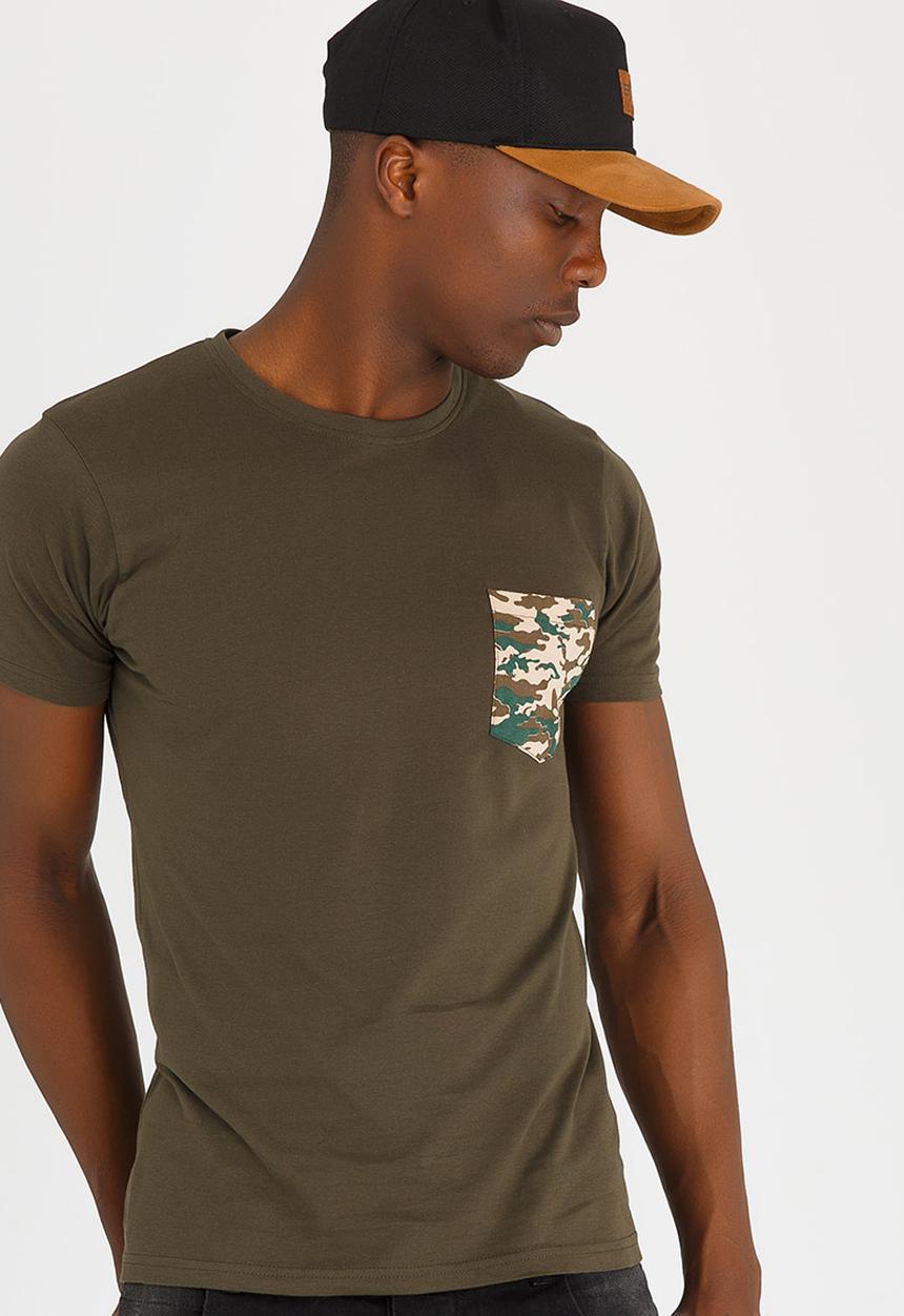 Brave Soul - Pulpe Pocket Tee Khaki Green