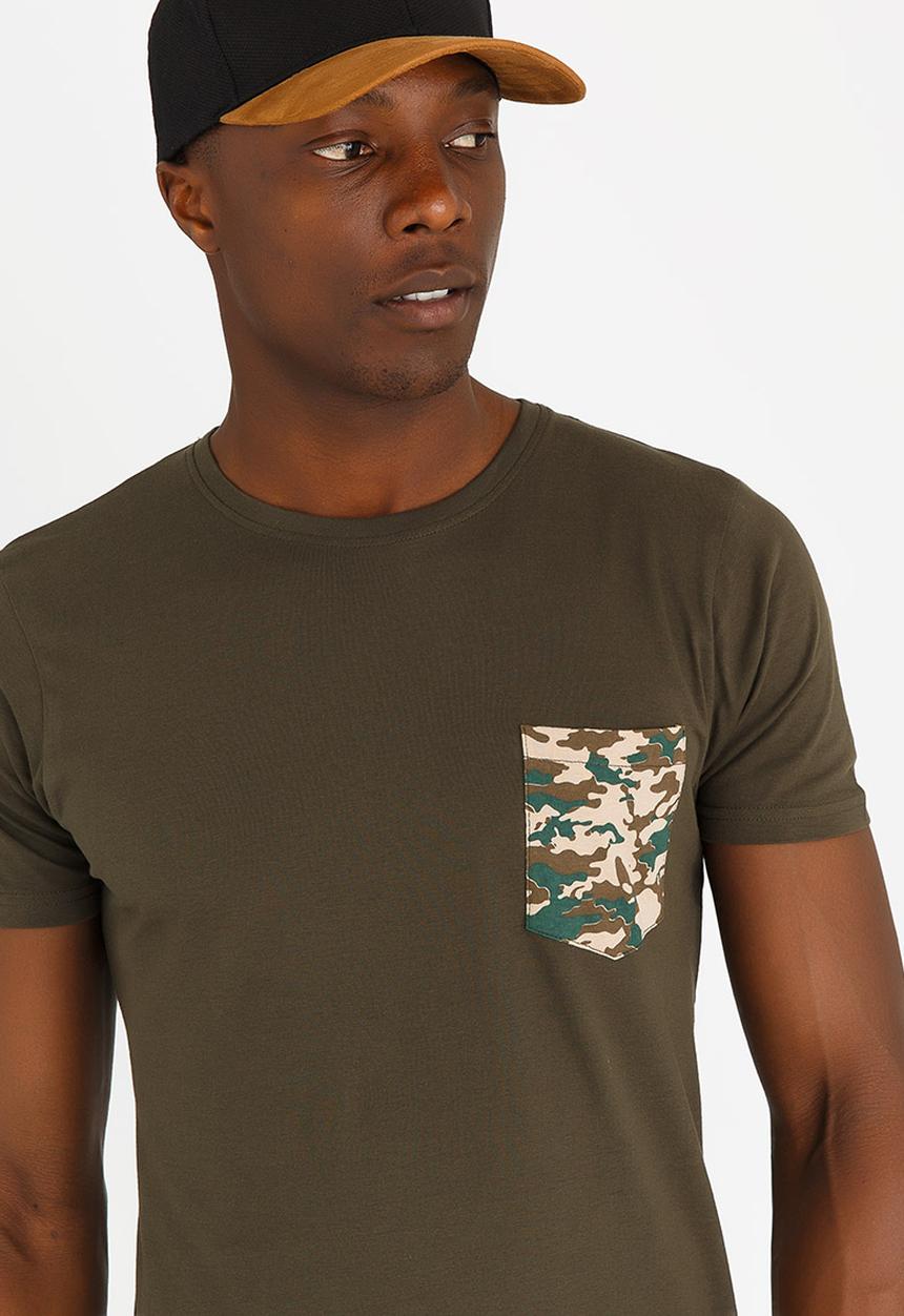 Brave Soul - Pulpe Pocket Tee Khaki Green