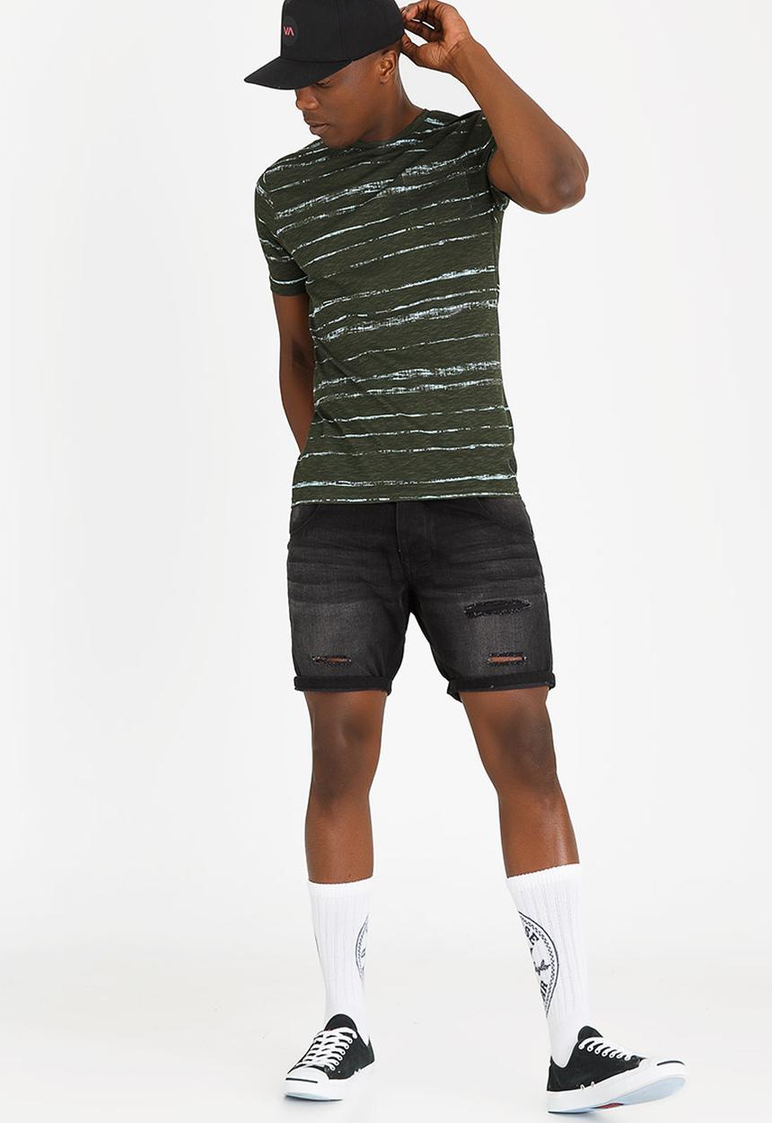 Brave Soul - Christo Tye Dye Tee Khaki Green