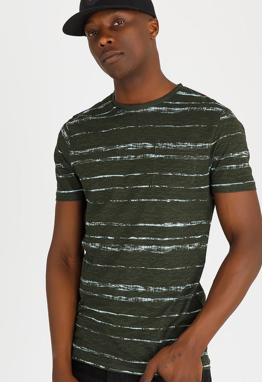 Brave Soul - Christo Tye Dye Tee Khaki Green