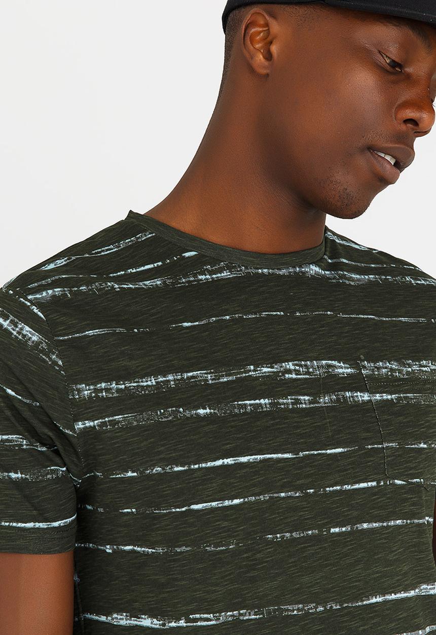 Brave Soul - Christo Tye Dye Tee Khaki Green