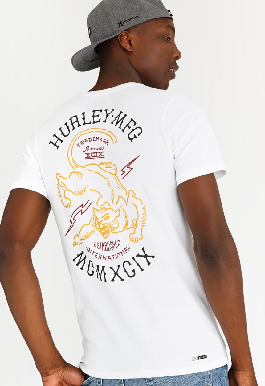 Hurley - Dri-Fit Tiger Flash T Shirt White