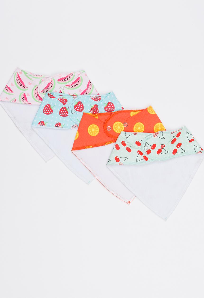 Pop Candy - 4 Pack Bandana Bibs Multi-colour