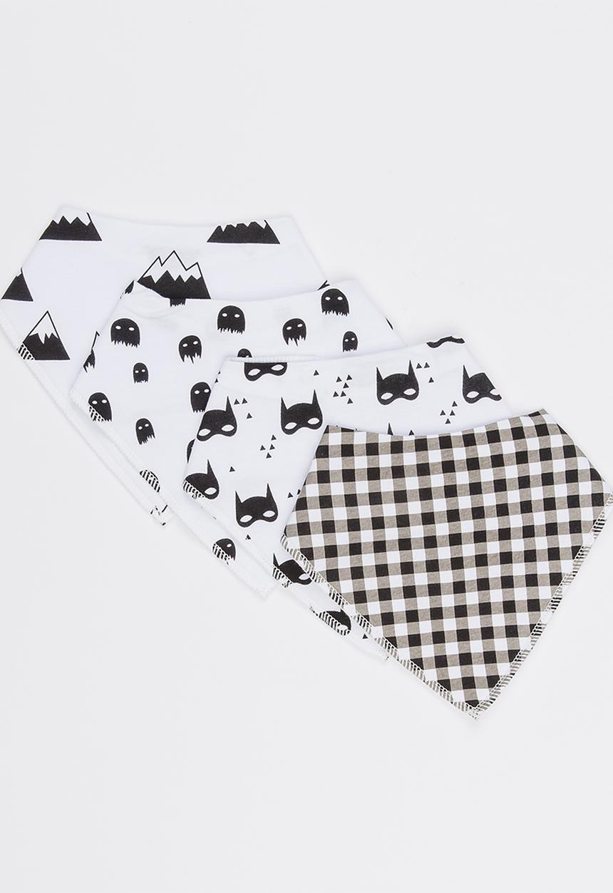 Pop Candy - 4 Pack Bandana Bibs Multi-colour