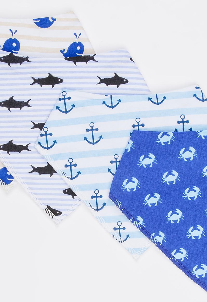 Pop Candy - 4 Pack Bandana Bibs Multi-colour