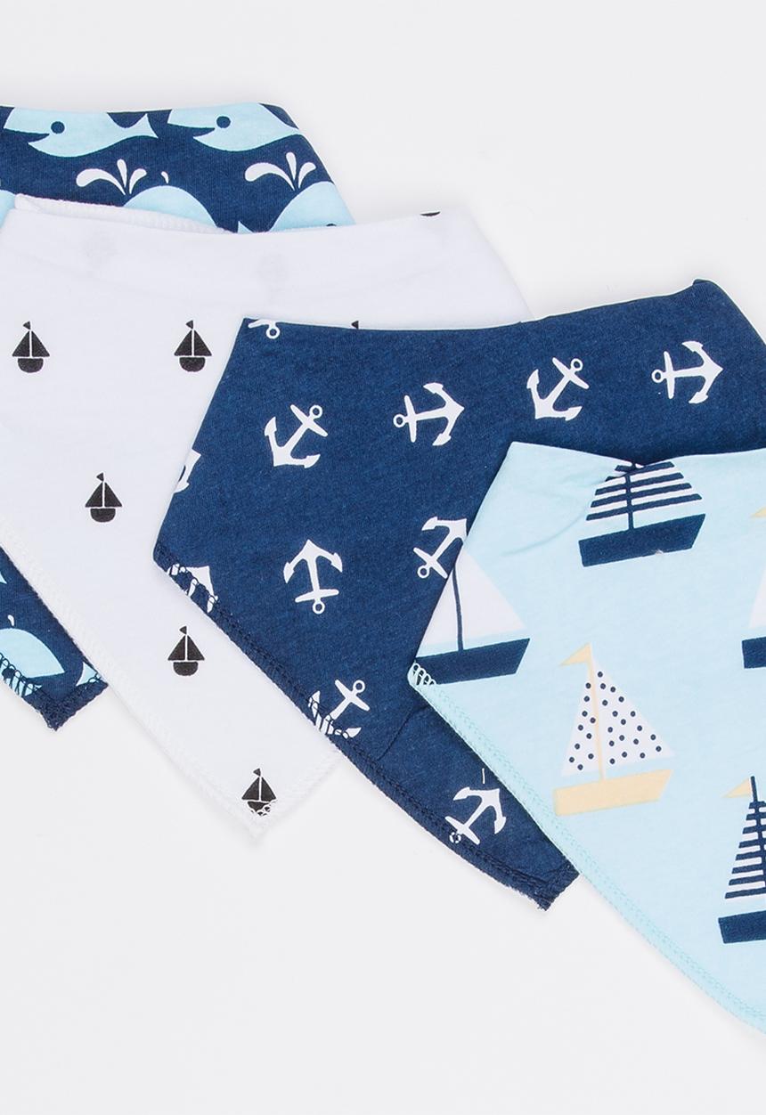 Pop Candy - 4 Pack Bandana Bibs Multi-colour