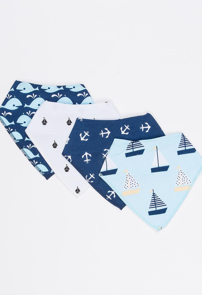Pop Candy - 4 Pack Bandana Bibs Multi-colour