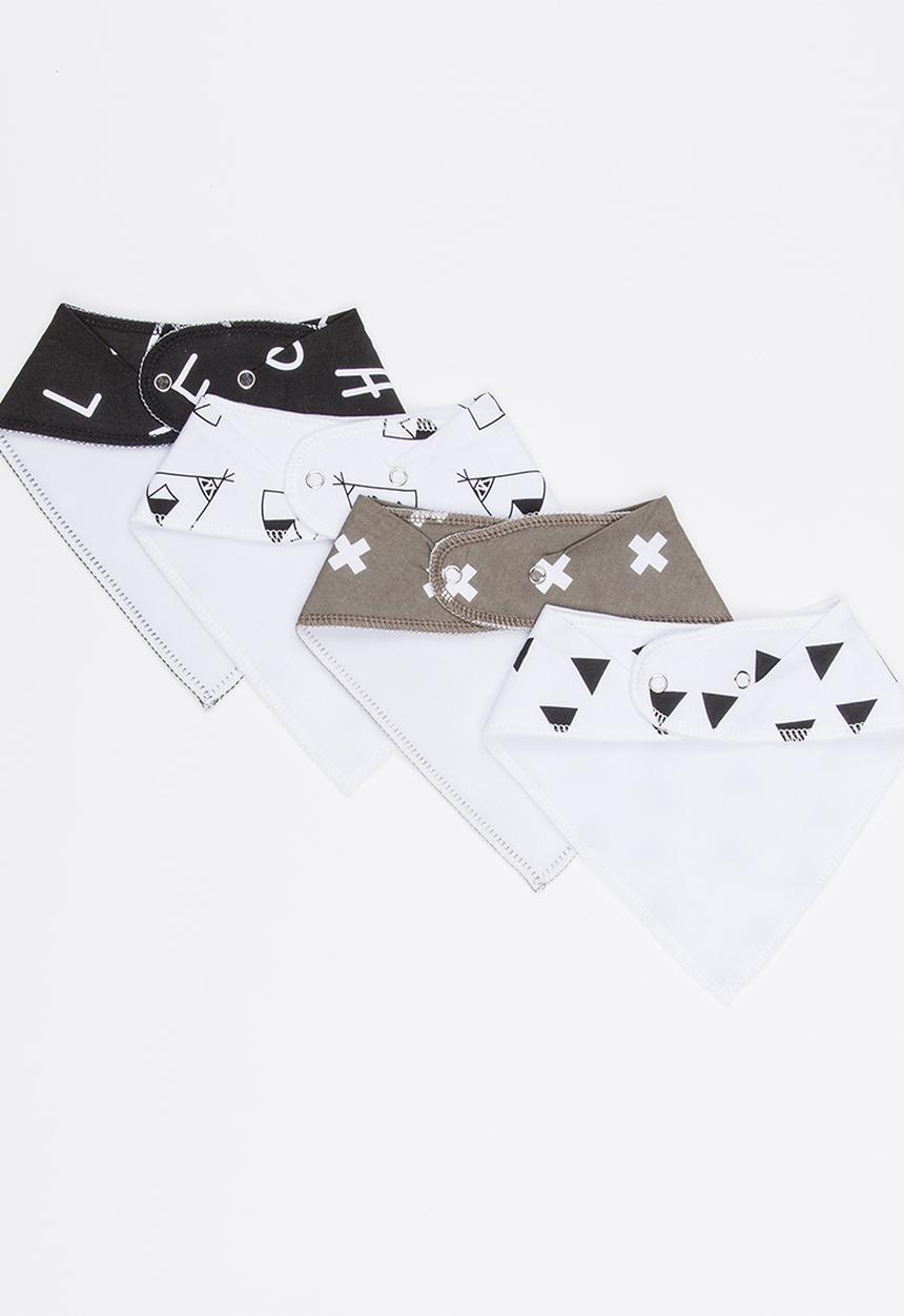 Pop Candy - 4 Pack Bandana Bibs Multi-colour