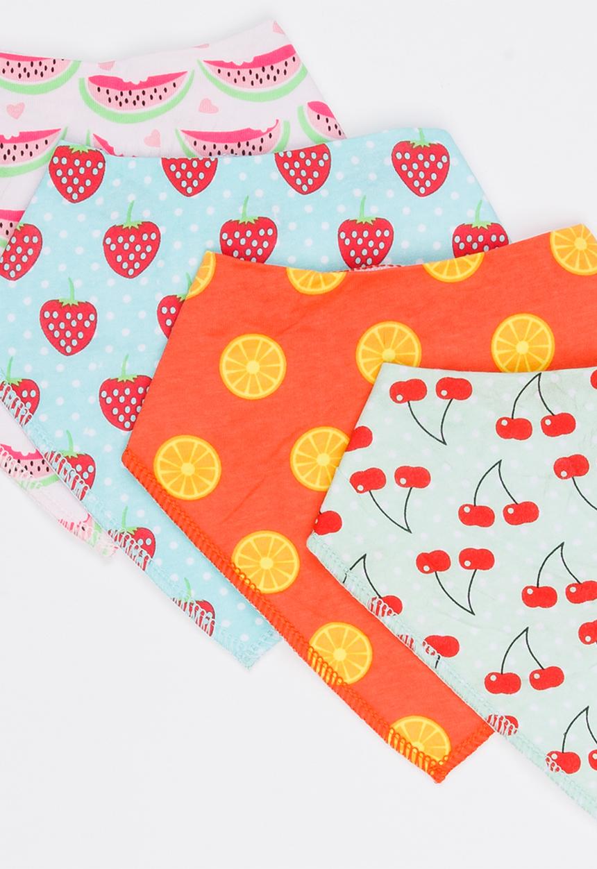 Pop Candy - 4 Pack Bandana Bibs Multi-colour