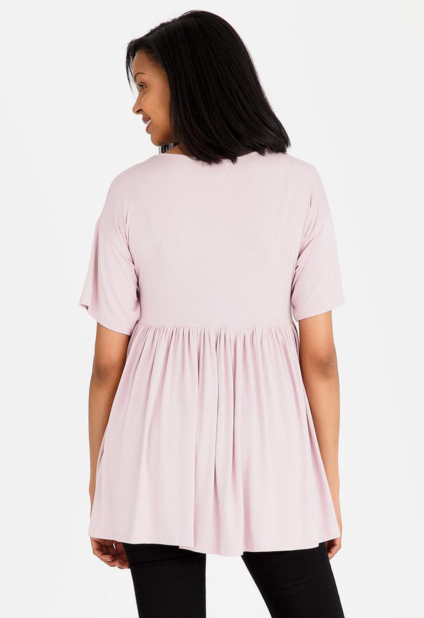 edit Maternity - Empire Line T-Shirt Pale Pink