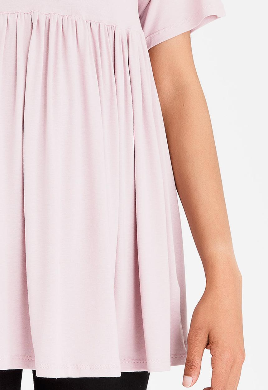 edit Maternity - Empire Line T-Shirt Pale Pink