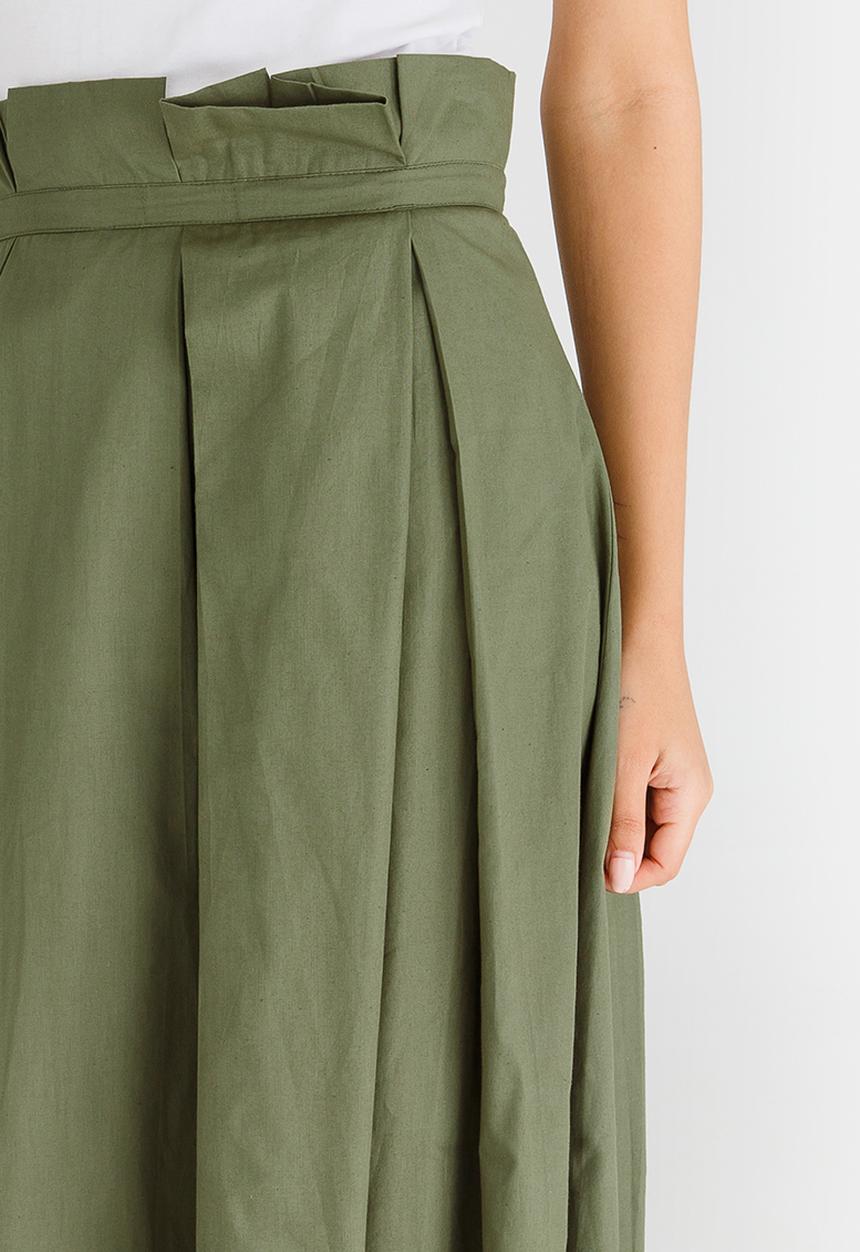 STYLE REPUBLIC - Paperbag Skirt Dark Green