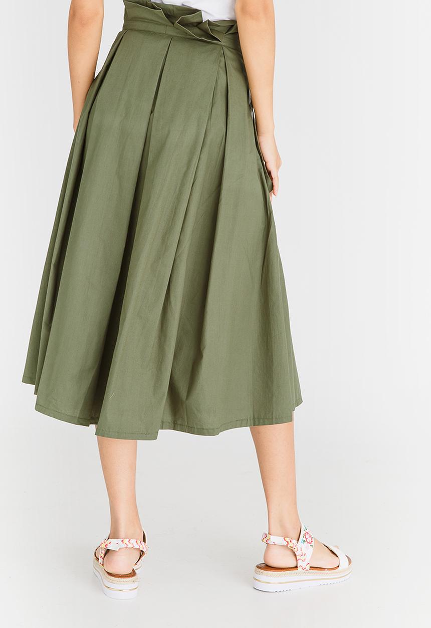 STYLE REPUBLIC - Paperbag Skirt Dark Green