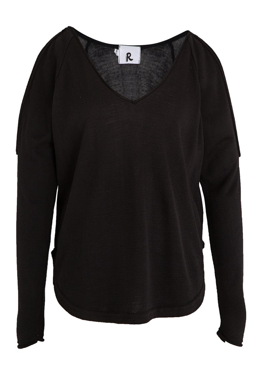 Rebel Republic - Open Shoulder Knit Black