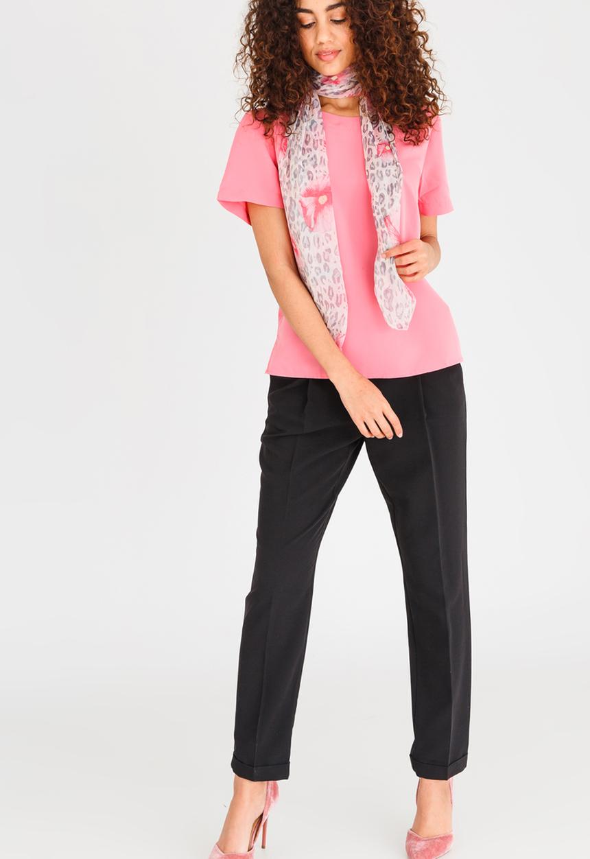 edit - Blouse with Detachable Scarf Mid Pink