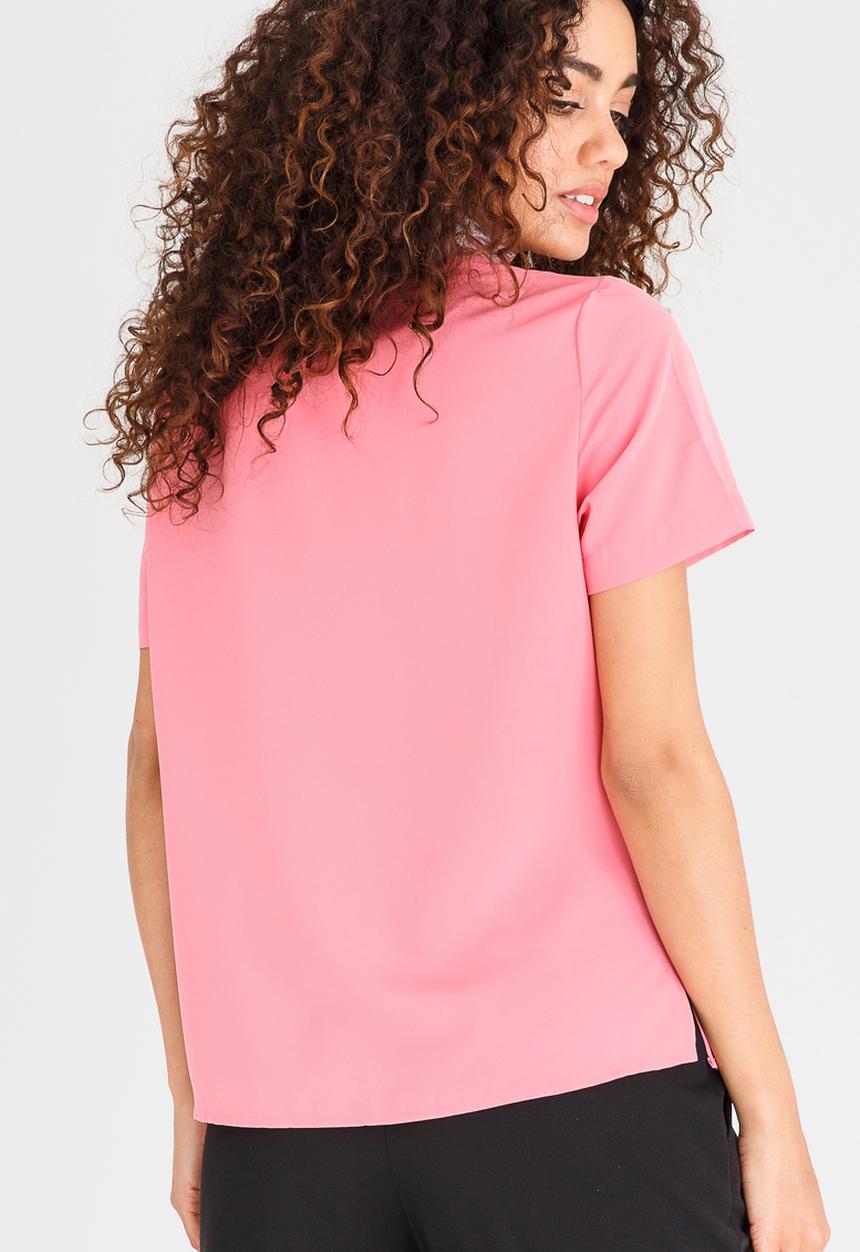 edit - Blouse with Detachable Scarf Mid Pink