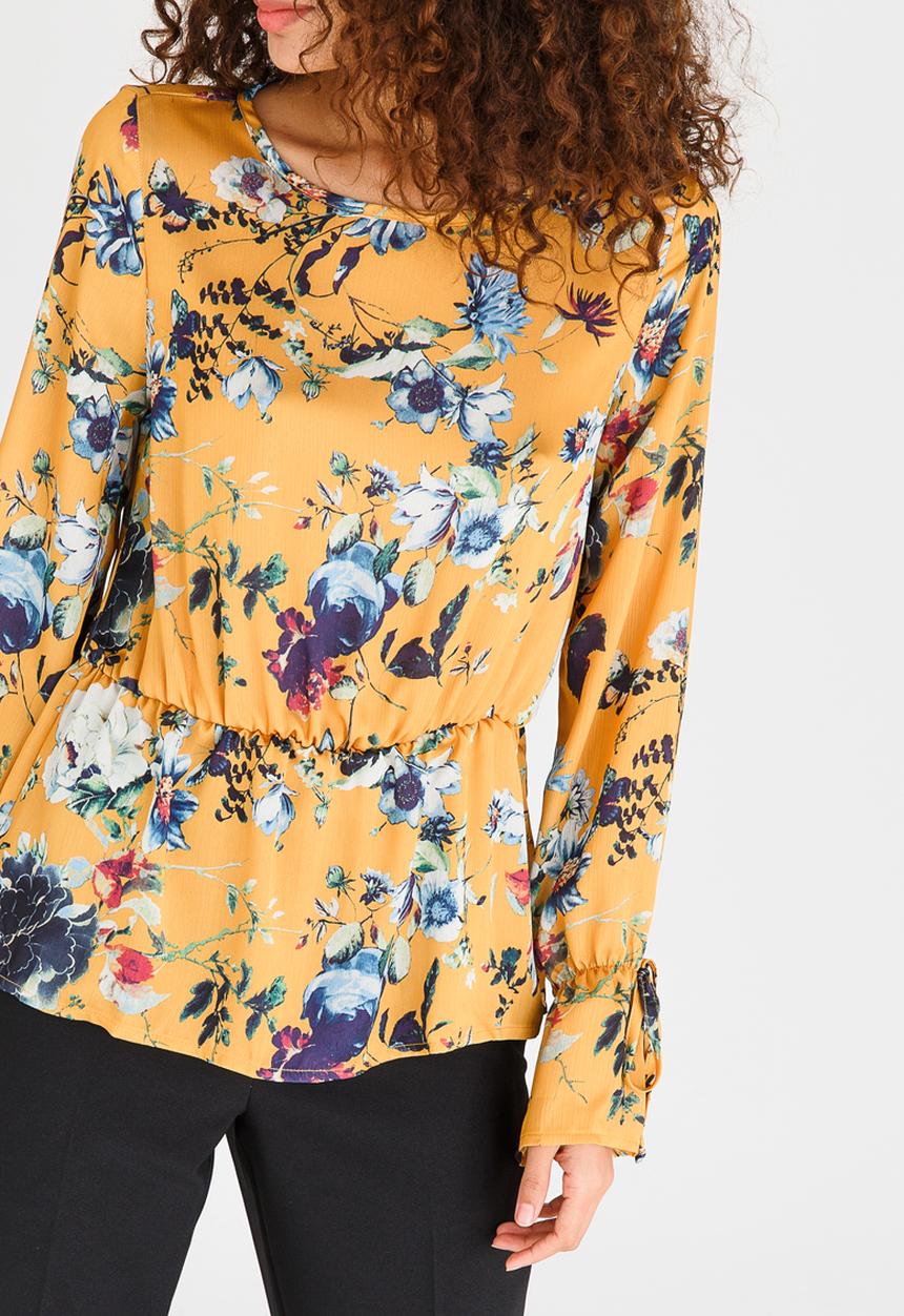 edit - Printed Blouse with Sleeve Detail Multi-colour