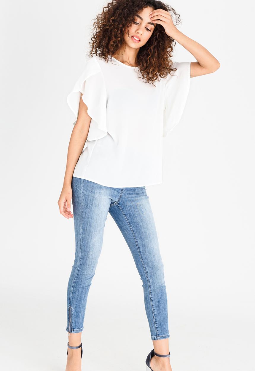 edit - Petal Sleeve Blouse Cream