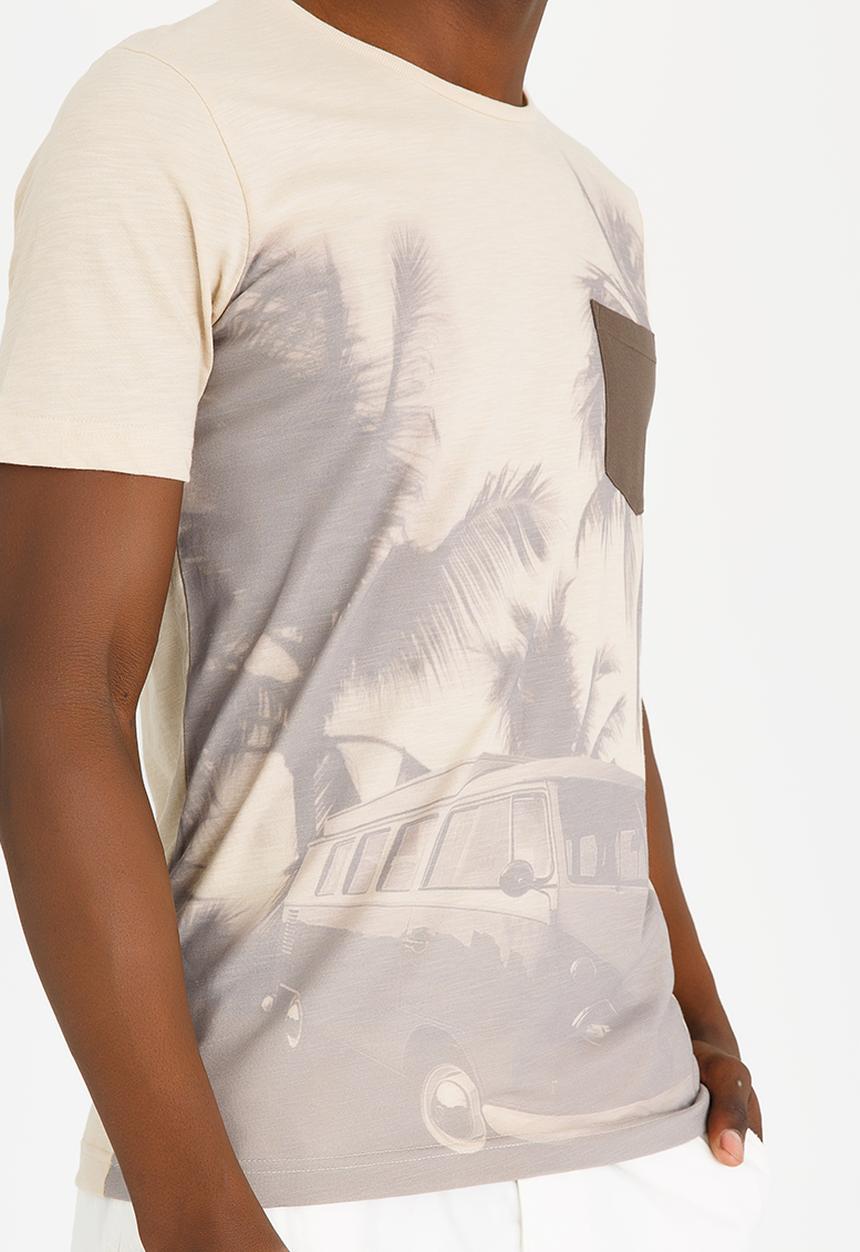 Tokyo Laundry - Shady Crew Neck Tee Beige