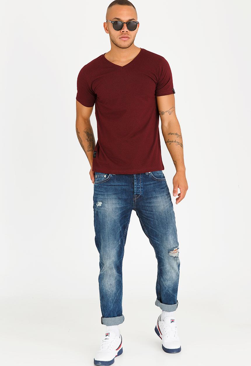 Dissident - Guildford Crew Neck Tee Burgundy