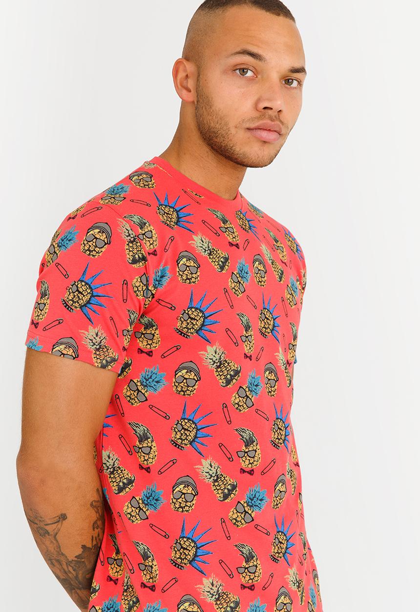 Brave Soul - Sid Pineapple Printed Tee Coral