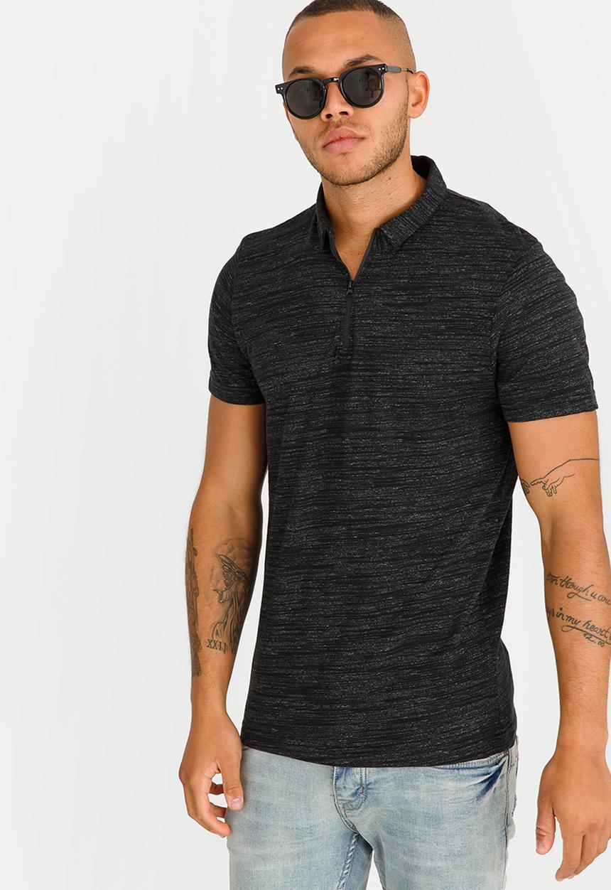 Brave Soul - Ekam Zip Detail Golfer Charcoal