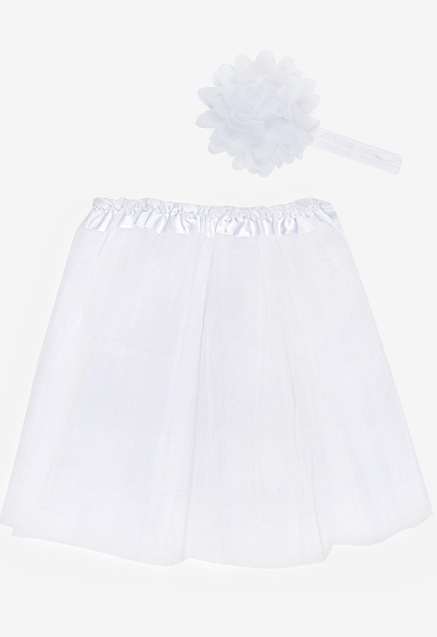 Pop Candy - Headband and Skirt Set White